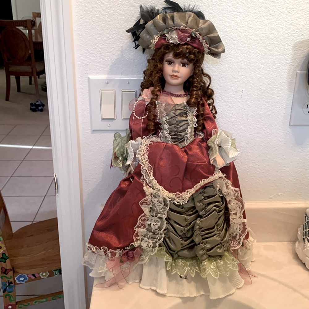 Bisque porcelain 20 inches doll  collectible